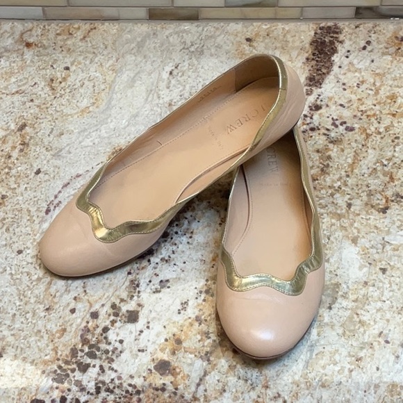 J. Crew Shoes Jcrew Beige Leather Ballet Flats Sz 7 Poshmark